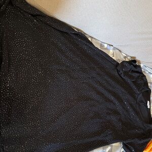 LuLaRoe Black Midi Dress with Silver Accents